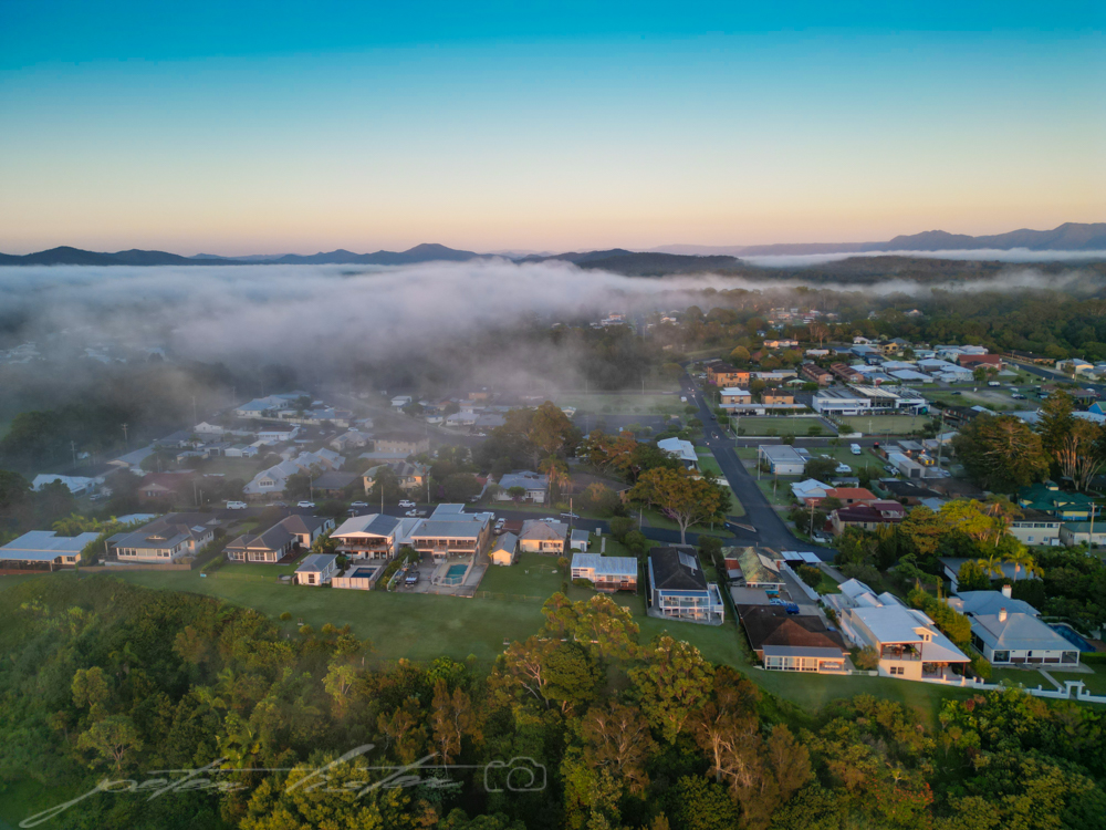 Urunga Where The Rivers Meet The Sea Under Fog